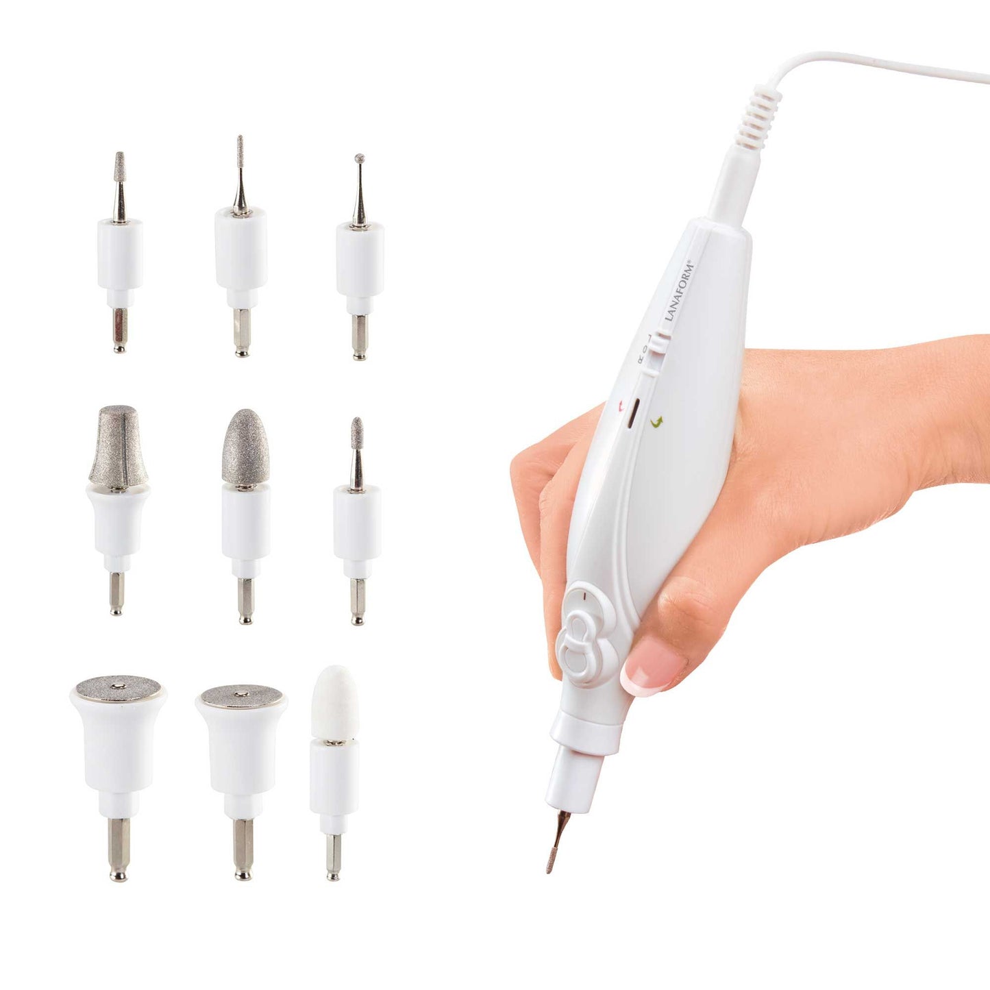 Lanaform Perfect Nail – Elektriskt manikyr- och pedikyrset med 7 tillbehör – bild 5