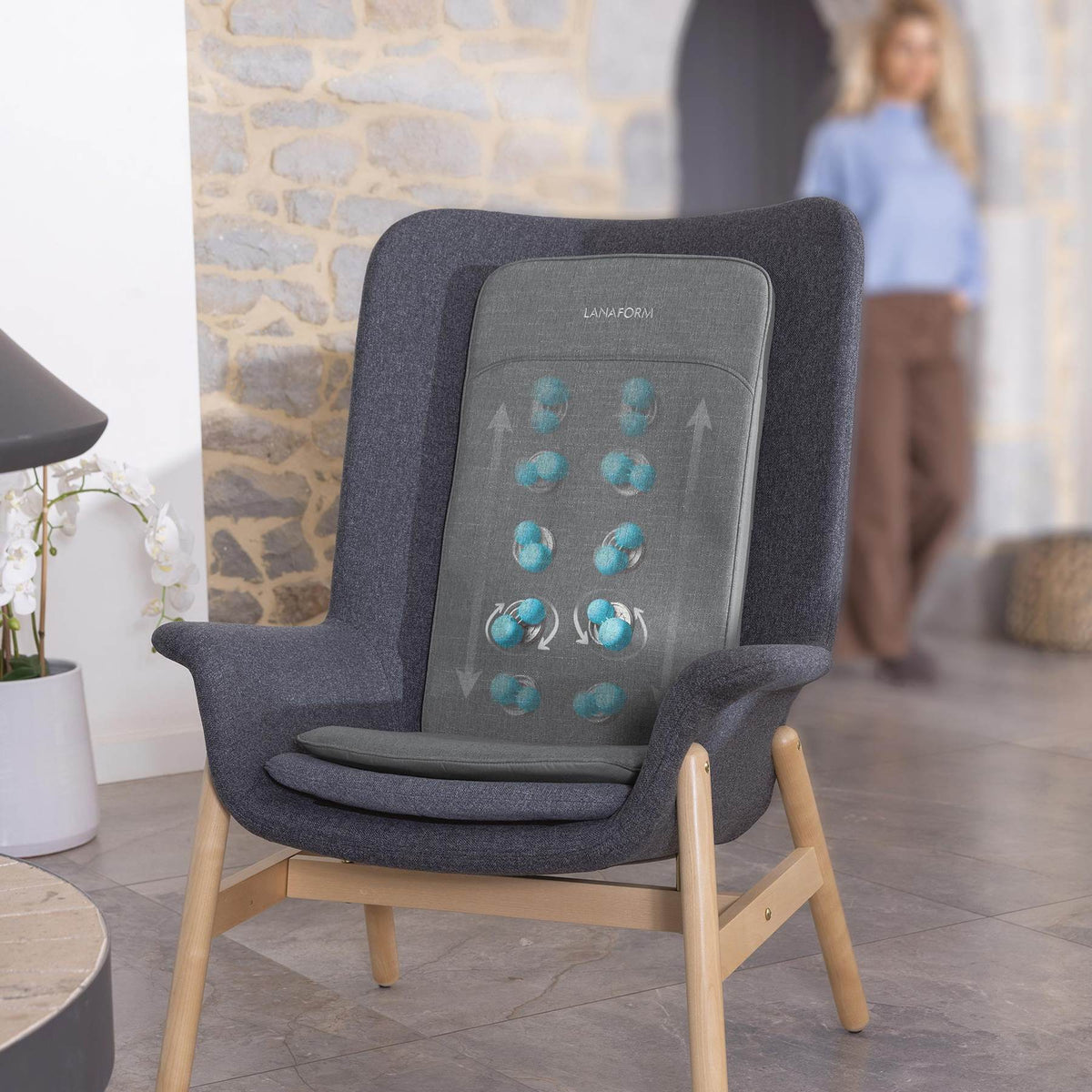 Lanaform CozyShiatsu – Shiatsu massagesäte med gelhuvuden och värme