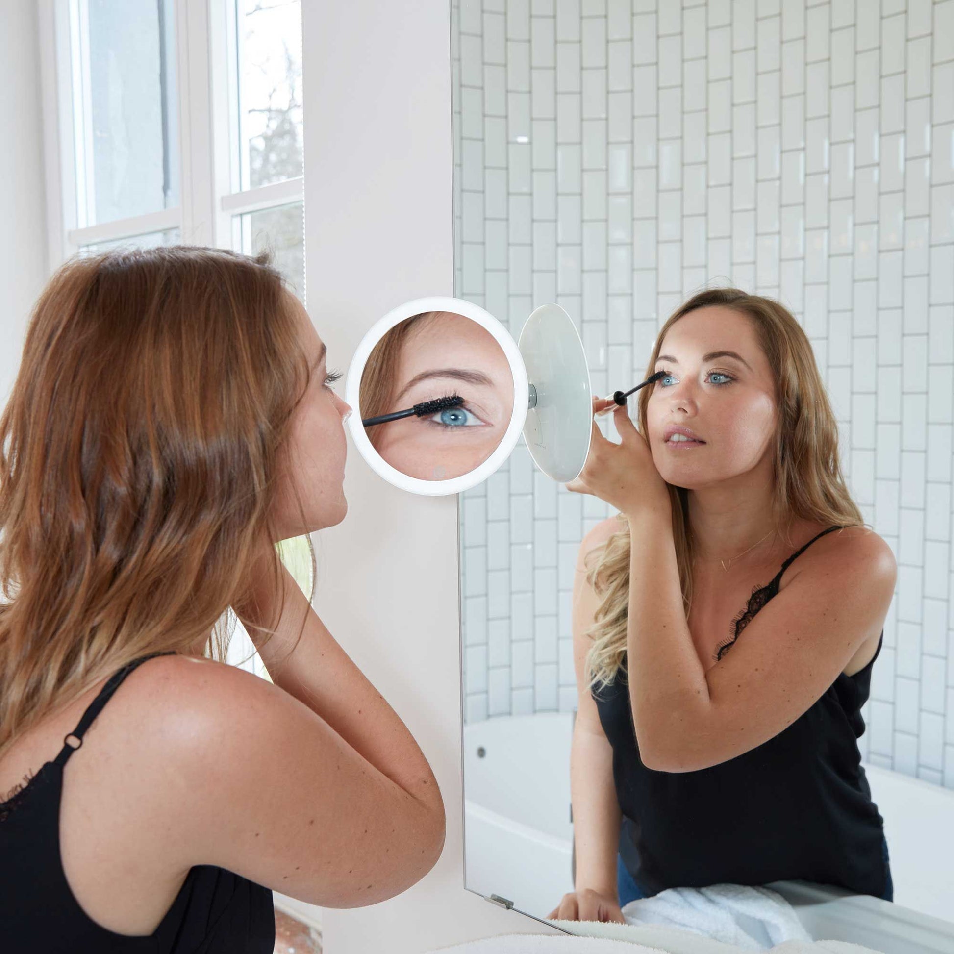 Lanaform 2in1 Mirror – Dubbelsidig sminkspegel med LED-belysning och 5x förstoring – skönhet & personvård från Lanaform