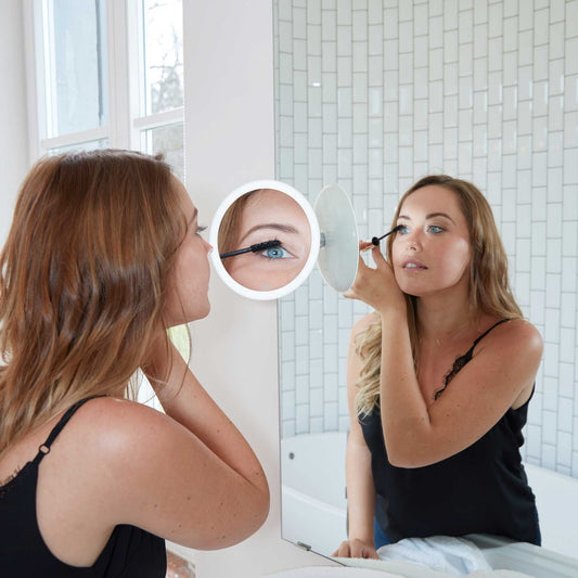 Lanaform 2in1 Mirror – Dubbelsidig sminkspegel med LED-belysning och 5x förstoring – skönhet & personvård från Lanaform