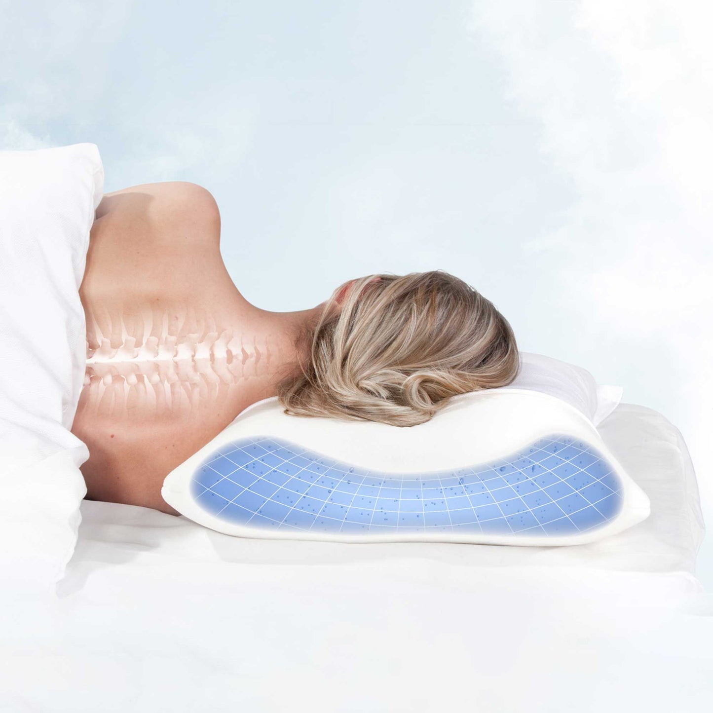 Lanaform Aqua Comfort – Ortopedisk vattenkudde för nacke och rygg – bild 3