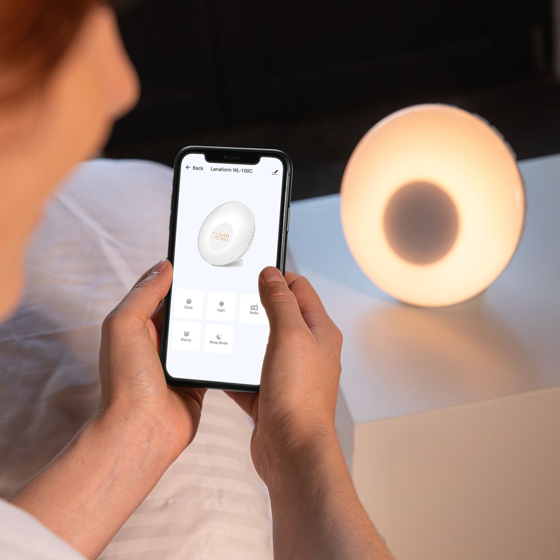 Lanaform Connected Sunrise & Sunset – Smart wake-up light med appstyrning och soluppgångssimulering – bild 3