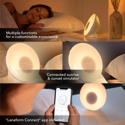 Lanaform Connected Sunrise & Sunset – Smart wake-up light med appstyrning och soluppgångssimulering – bild 5