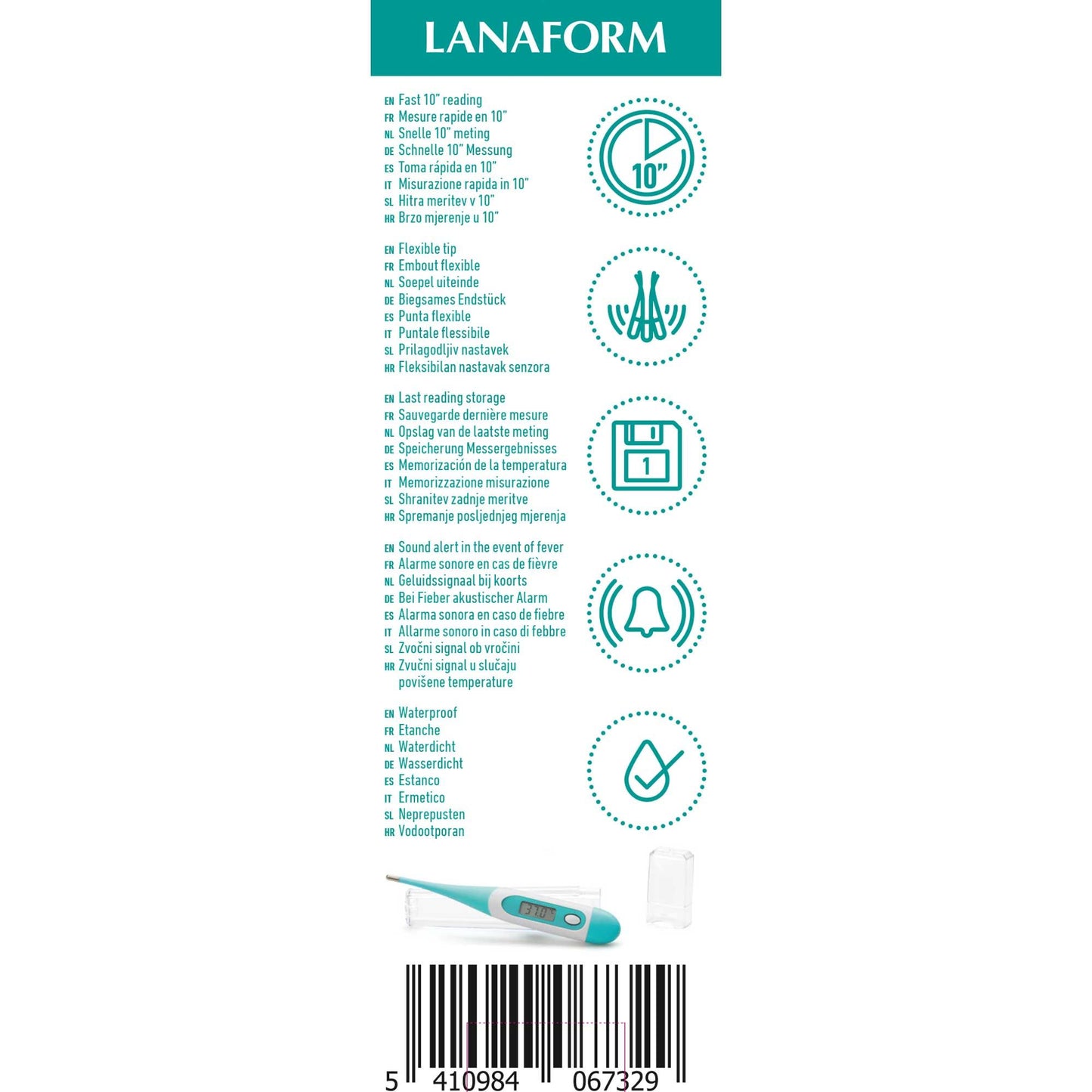 Lanaform DT-100 – Digital termometer för oral, rektal och axillär mätning – bild 4