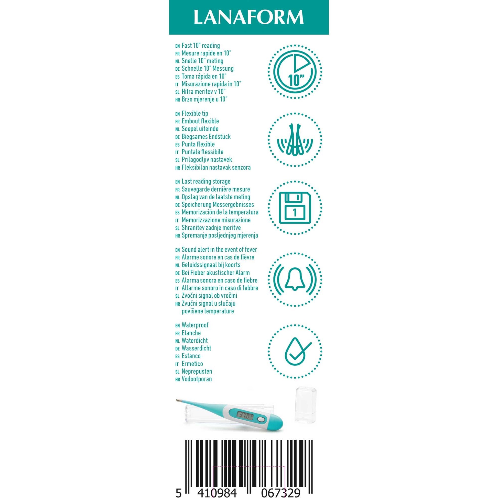 Lanaform DT-100 – Digital termometer för oral, rektal och axillär mätning – bild 4