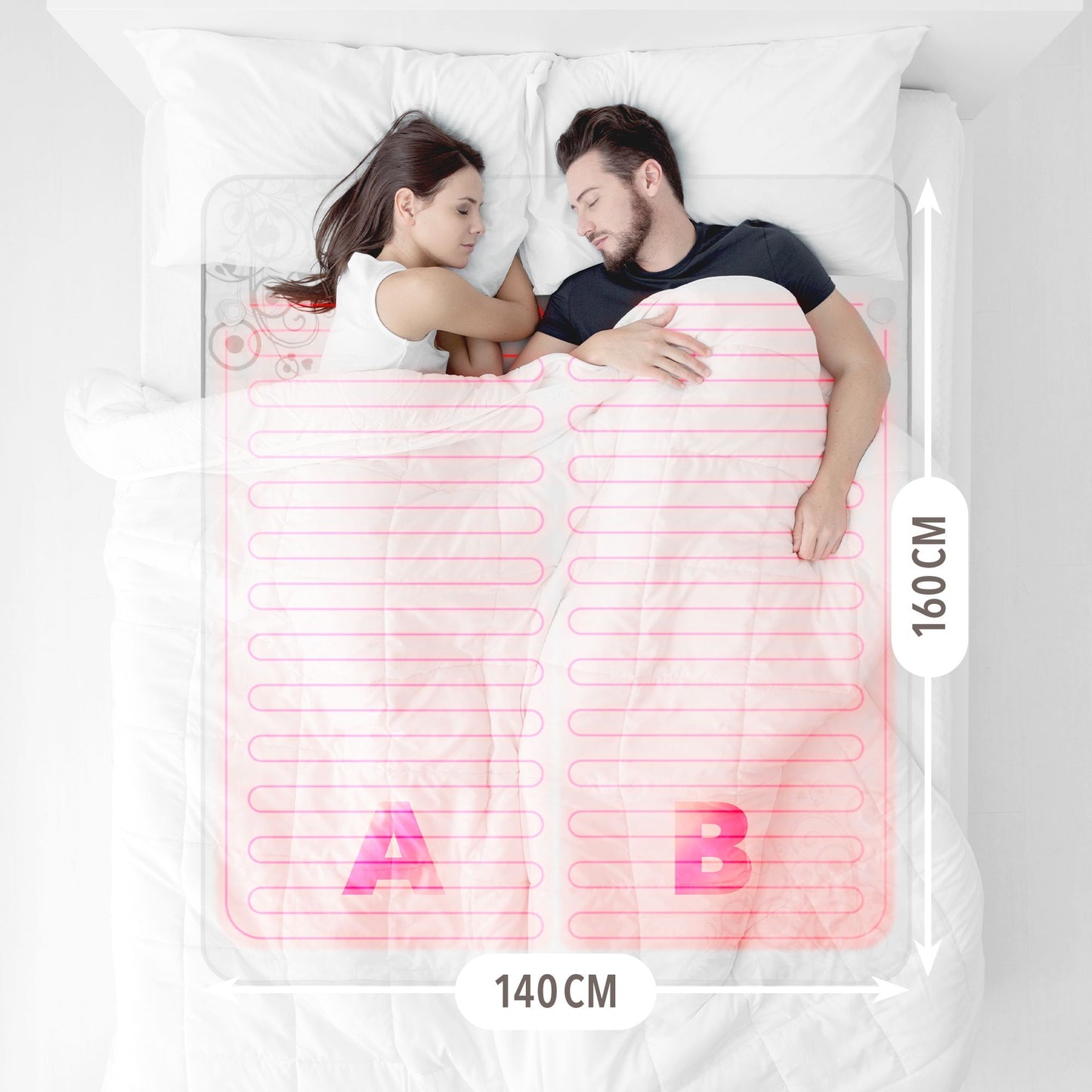 Lanaform Heating Blanket S2 – Elektriskt värmetäcke för dubbelsäng och två personer – bild 2
