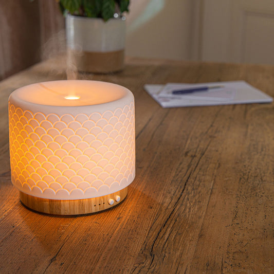 Lanaform Moya – Ultraljudsdiffuser med LED-belysning och doftspridning – luft & doft från Lanaform