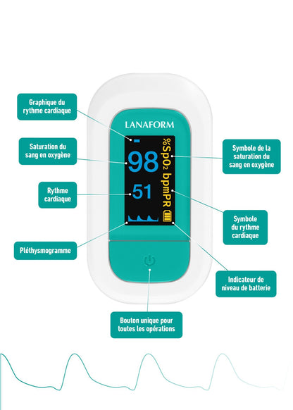 Lanaform PO-110 – Pulsoximeter med pulsmätare och OLED-display – bild 5