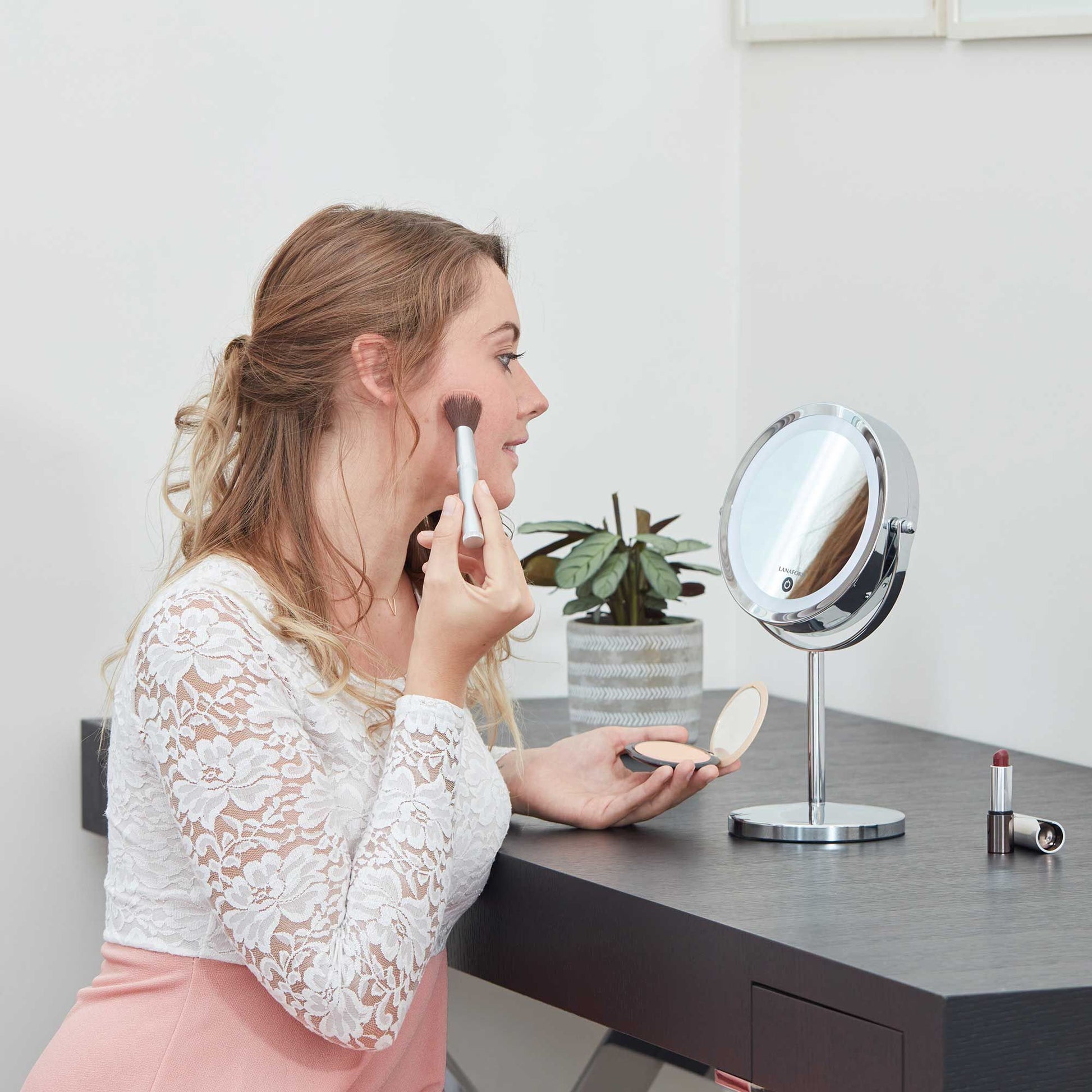 Lanaform Stand Mirror x10 – Fristående spegel med 10x förstoring – bild 3