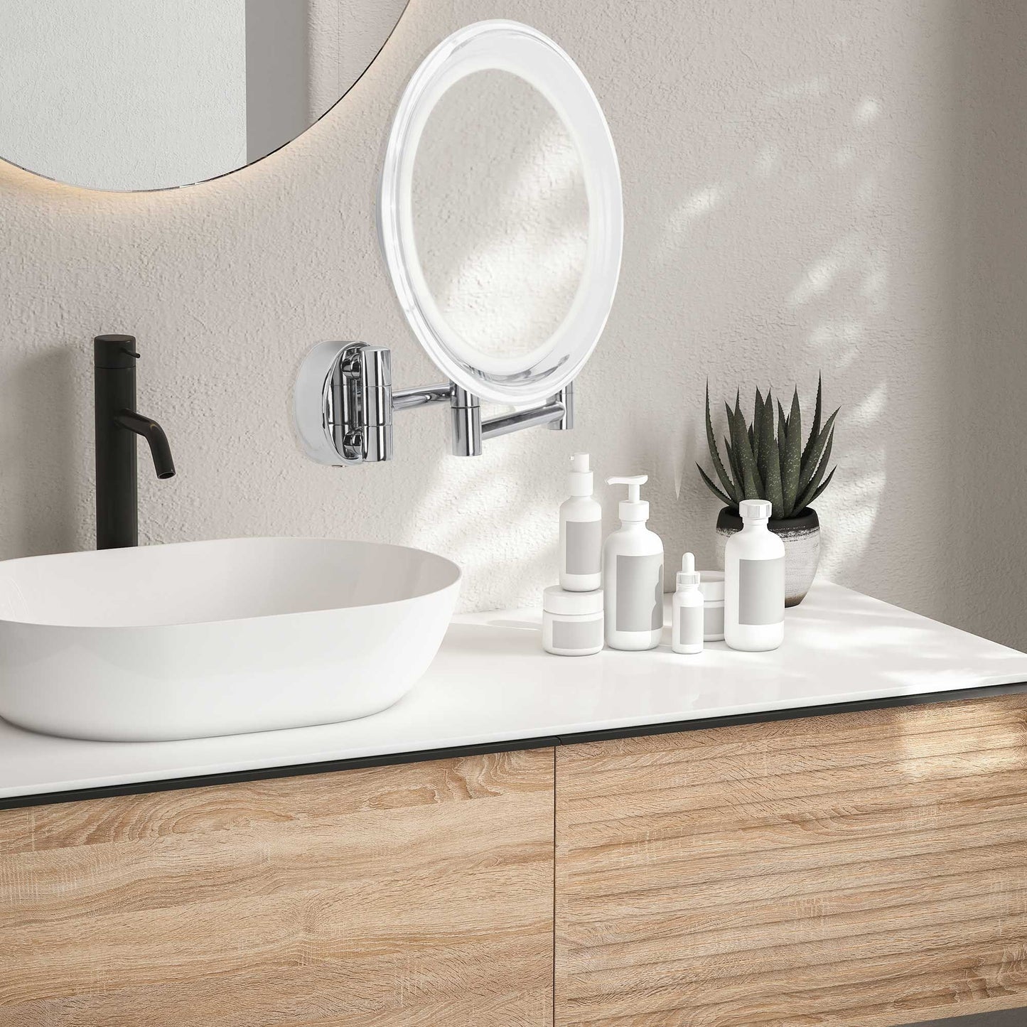 Lanaform Wall Mirror x10 – Väggspegel med 10x förstoring för detaljarbete – bild 4