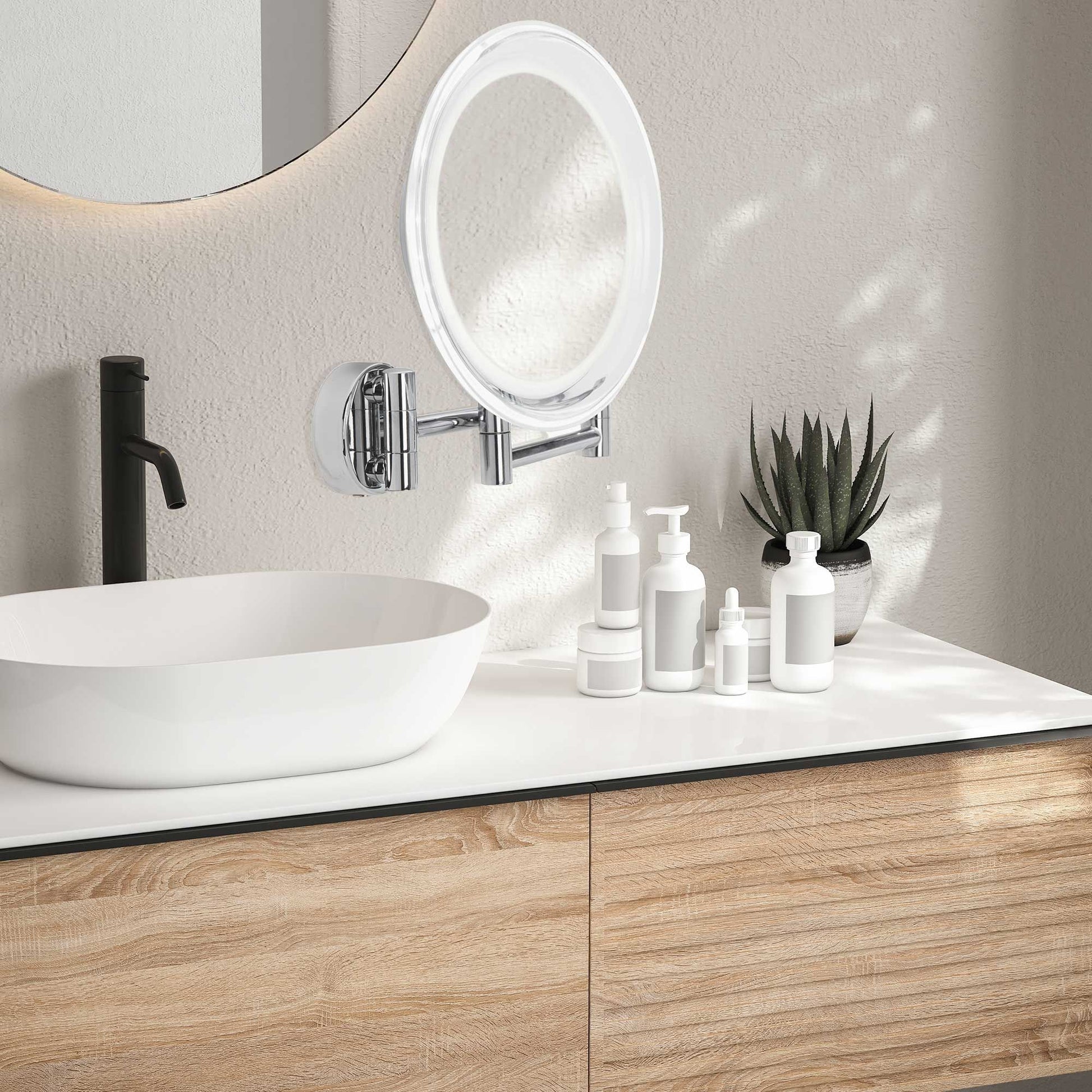 Lanaform Wall Mirror x10 – Väggspegel med 10x förstoring för detaljarbete – bild 4