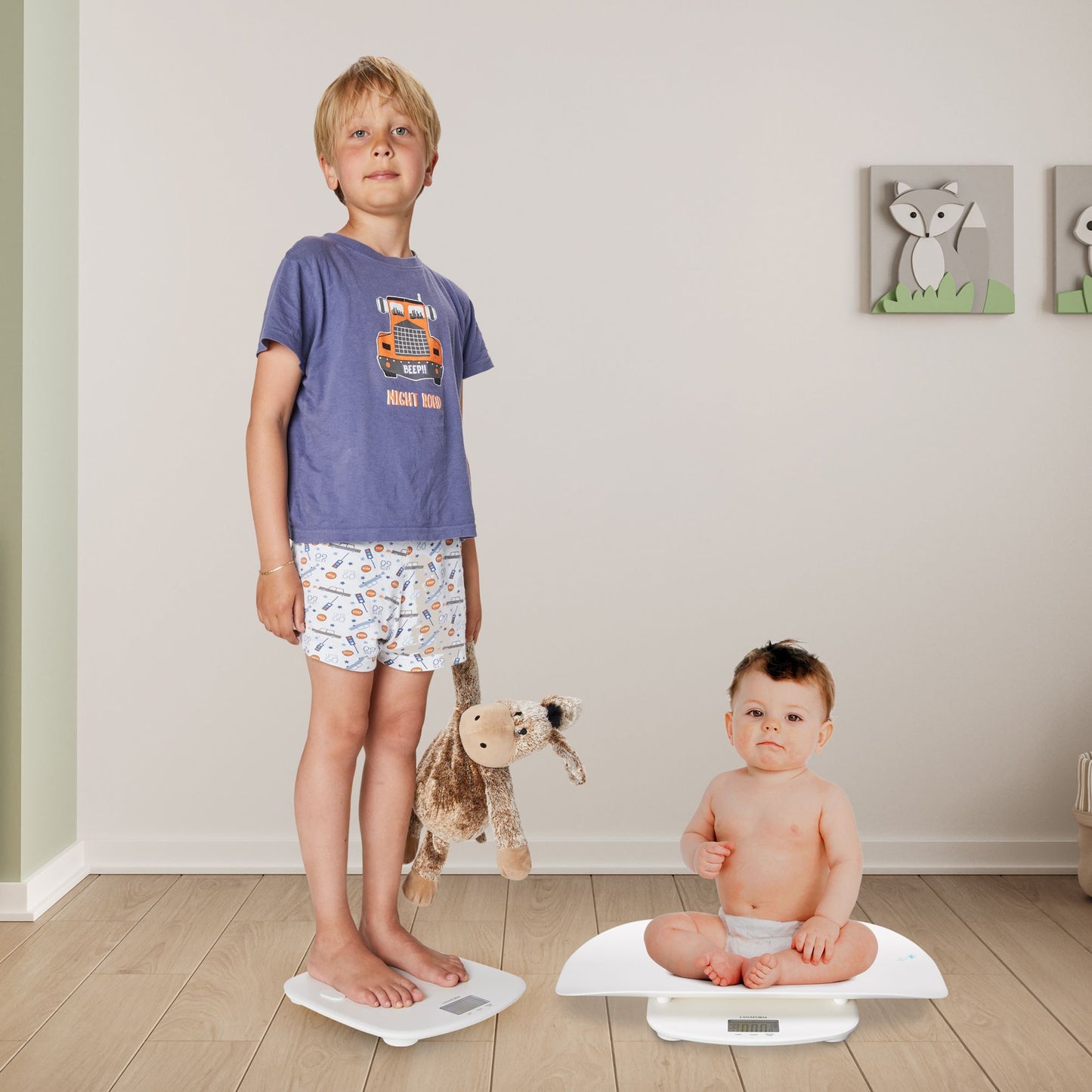 Lanaform Evolutive Scale – Digital baby- och barnvåg som växer med barnet – hälsa & mätinstrument från Lanaform